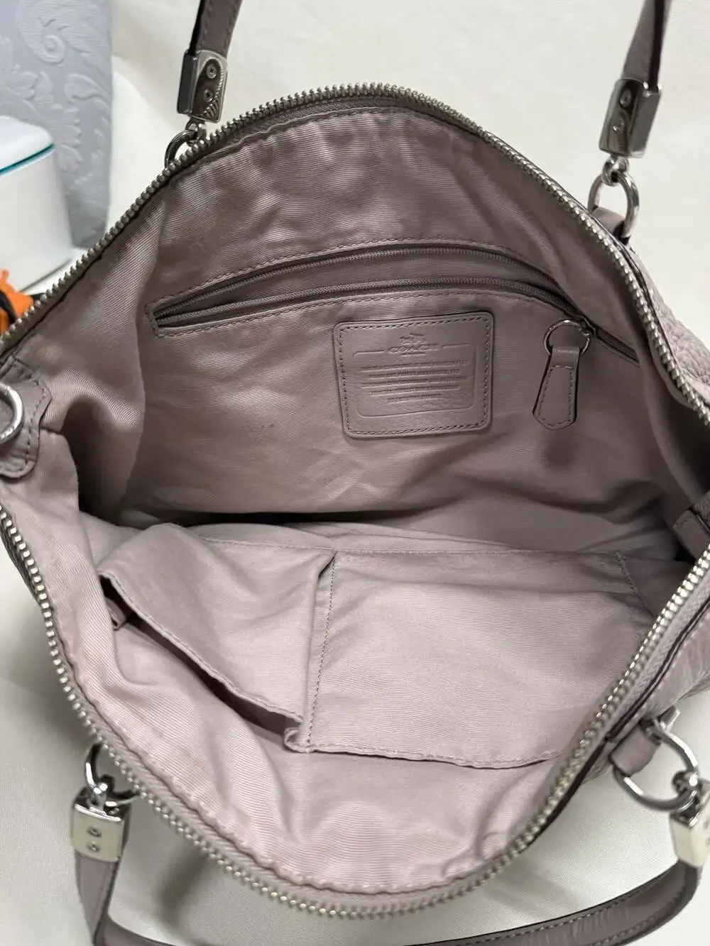 Coach Mini Kelsey Pebbled Leather Satchel Crossbody Bag